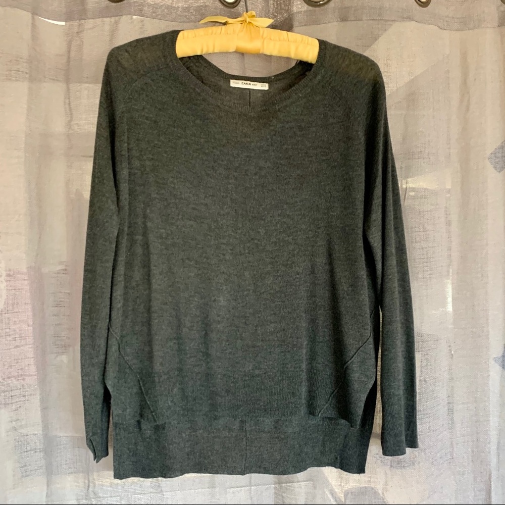 Sheer grey Zara sweater